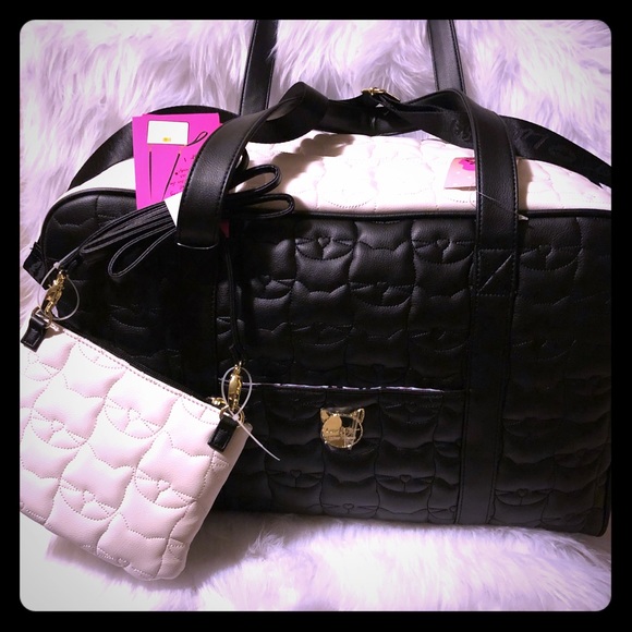 Betsey johnson cat duffle bag Clearance